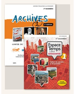 Archives, 2e édition et EspaceTemps Géographie 2e édition - 1re secondaire